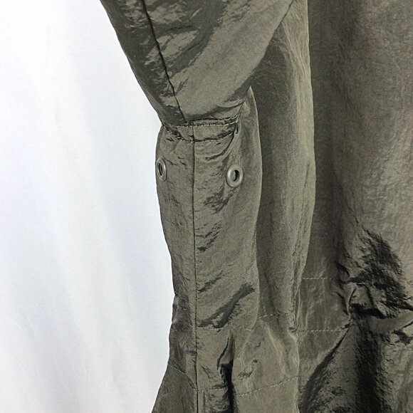 Guess Kelsi Hooded Midi-Length Parka Rain Jacket Size Small Army Green Long - Picture 9 of 14